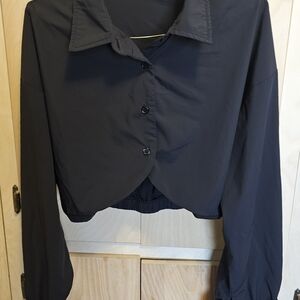 C2- SWANK Black Button-Down Shirt